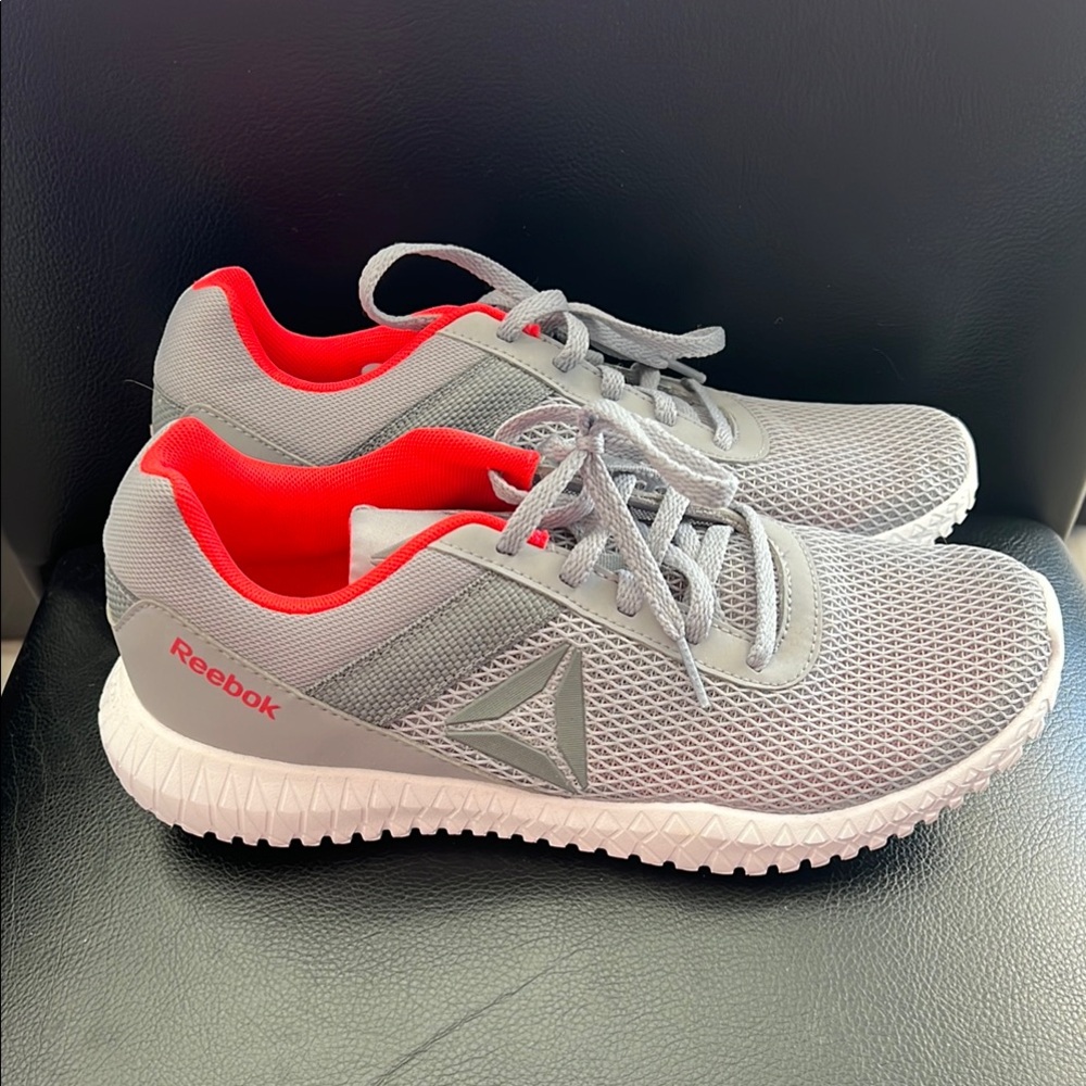 Reebok Gray and Red Athletic Shoes